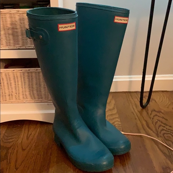 teal hunter boots